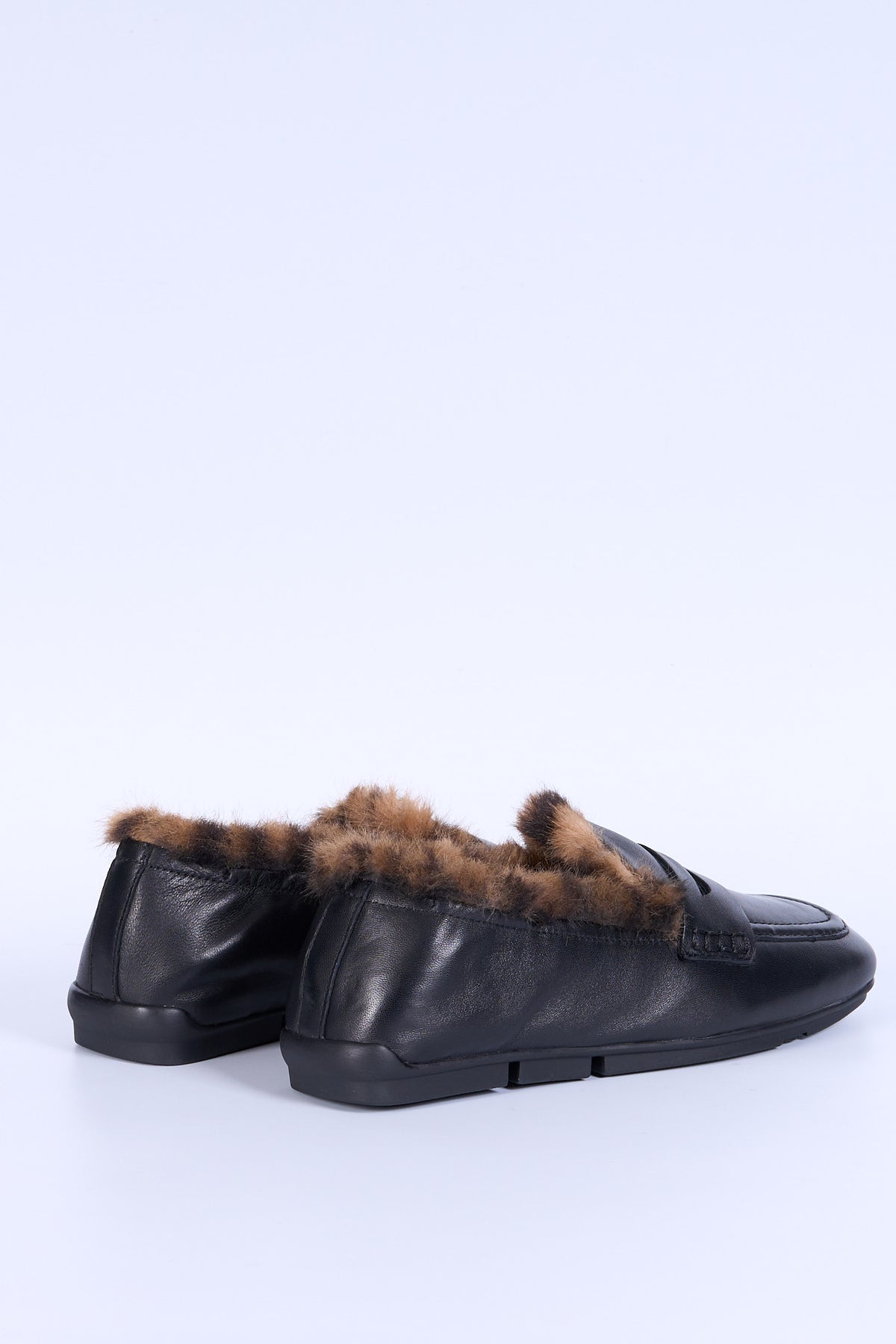 Ash Mocassino Pelo Nero Donna-3