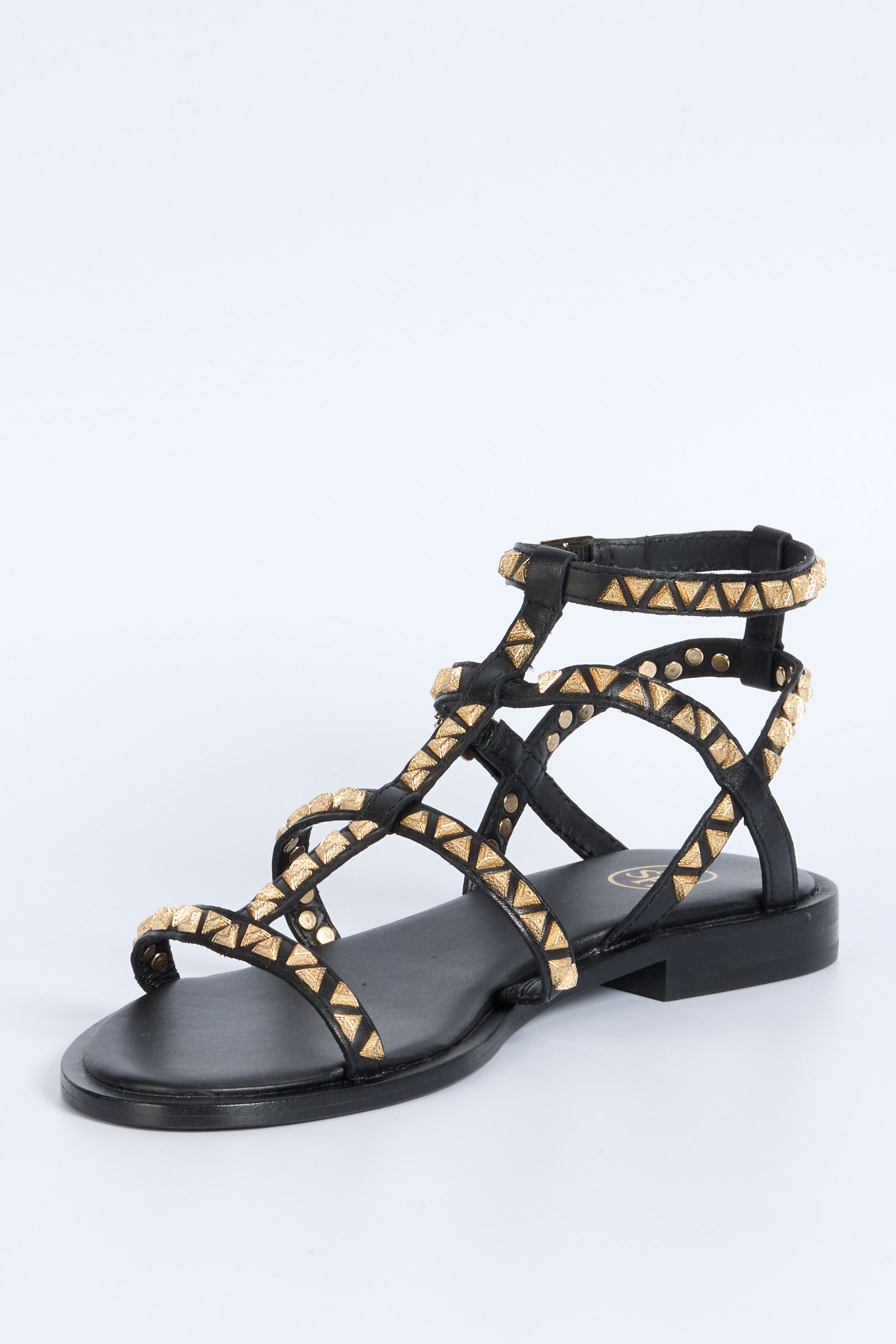 Ash Sandalo Pandora Borchie Nero Donna-5