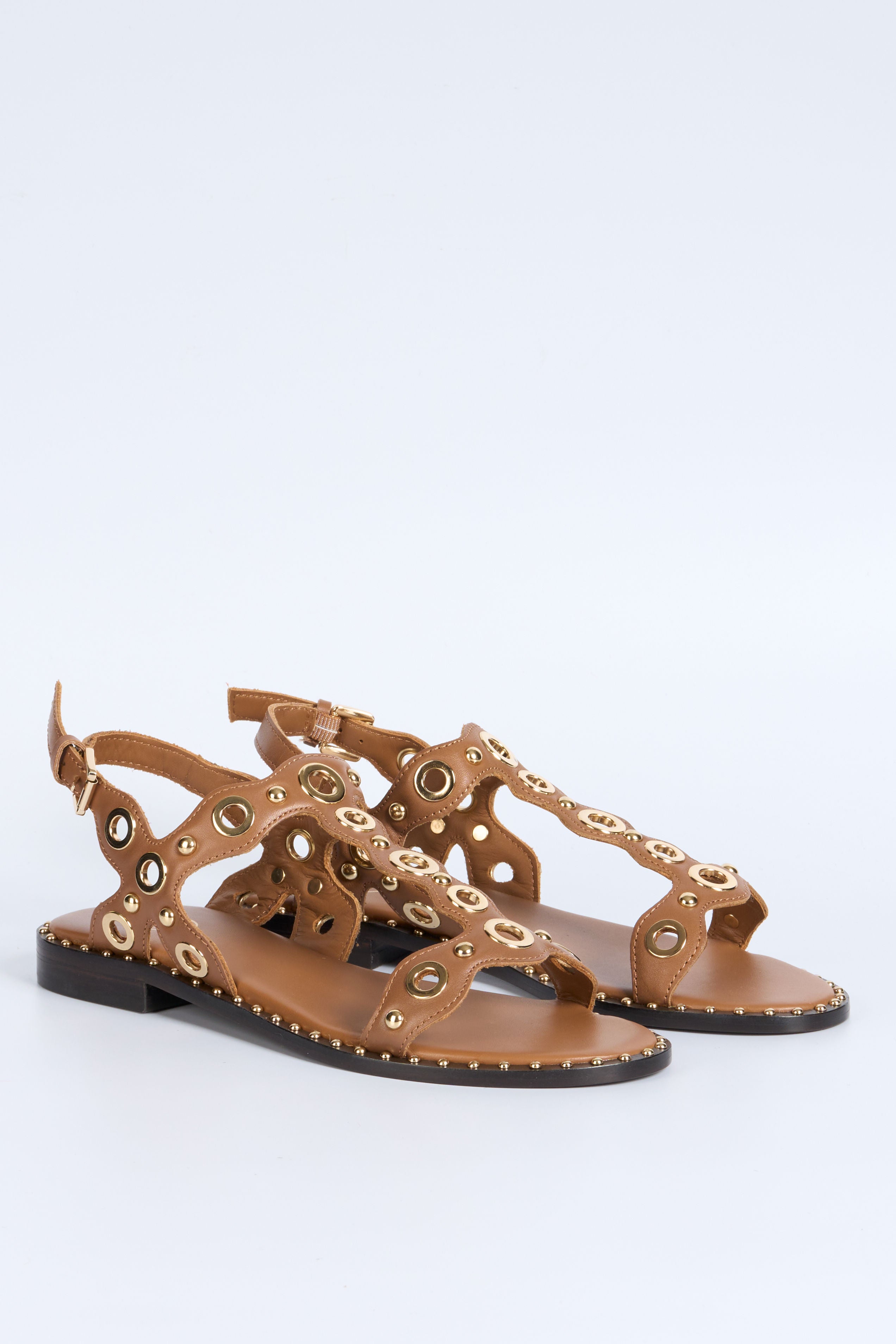 Ash Sandalo Pop Rivetti Cannella Donna-3
