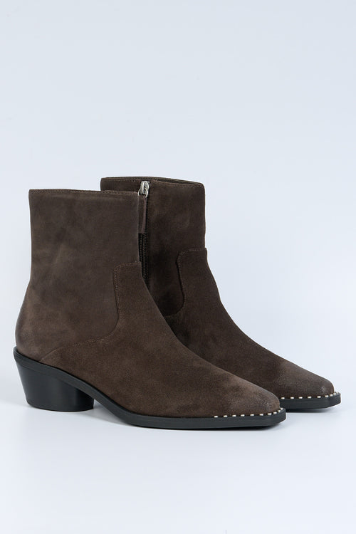 Ash Stivaletto Suede Marrone Donna-2