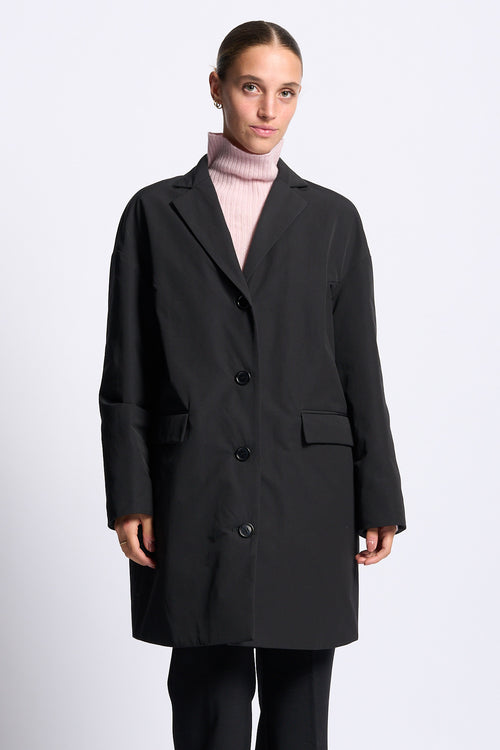 Aspesi Cappotto CEDRATA Over Cotone tecnico nero donna