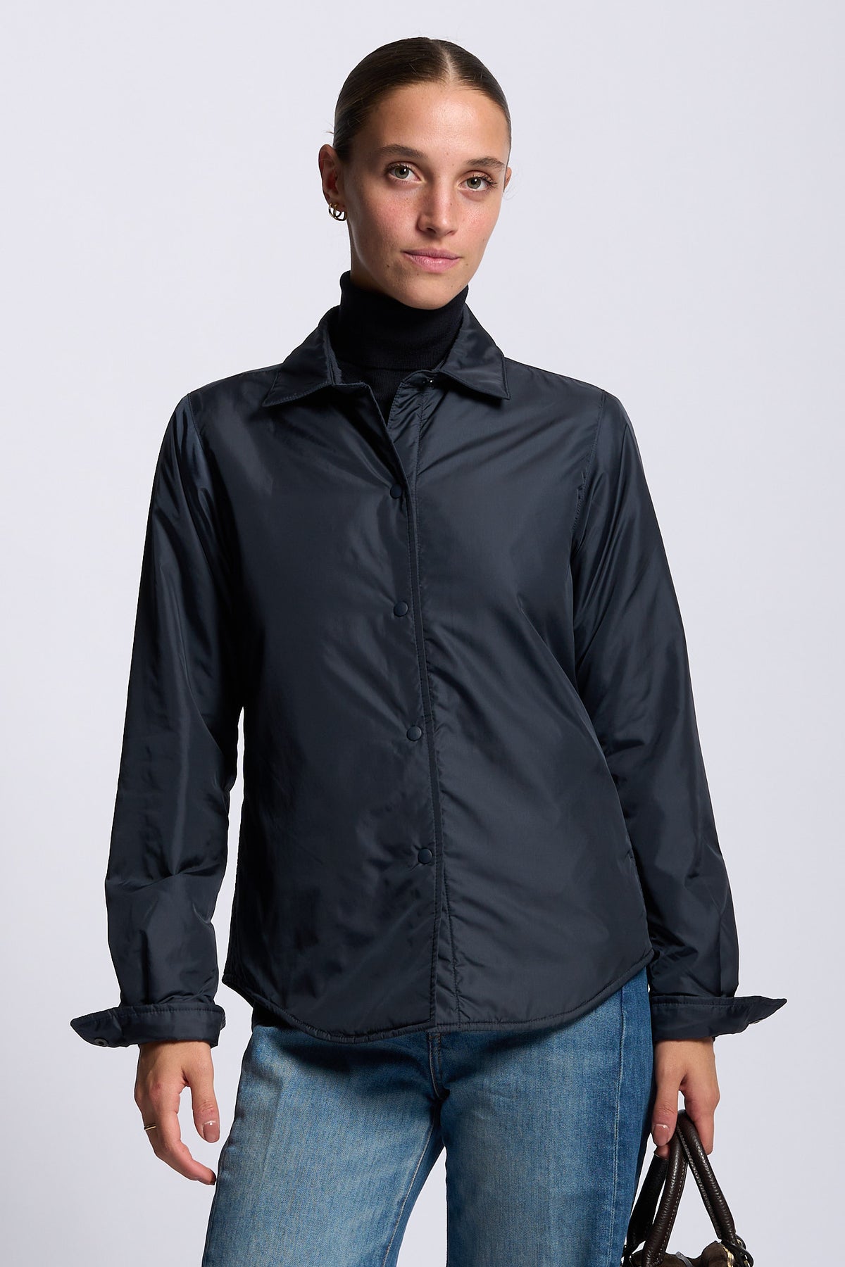 Aspesi Giacca Camicia GLUE Blu Donna in nylon-3