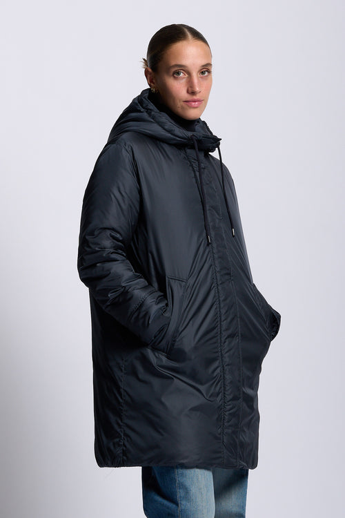 Aspesi Parka MODERNA CORE Nylon tecnico blu donna-2