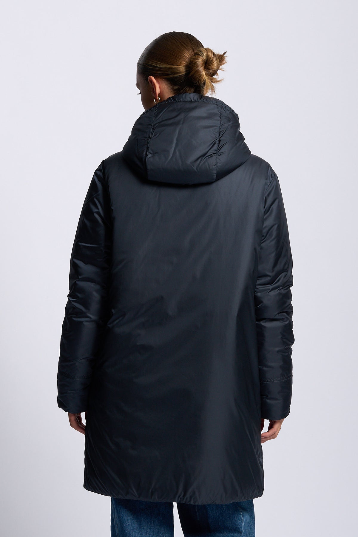 Aspesi Parka MODERNA CORE Nylon tecnico blu donna-4