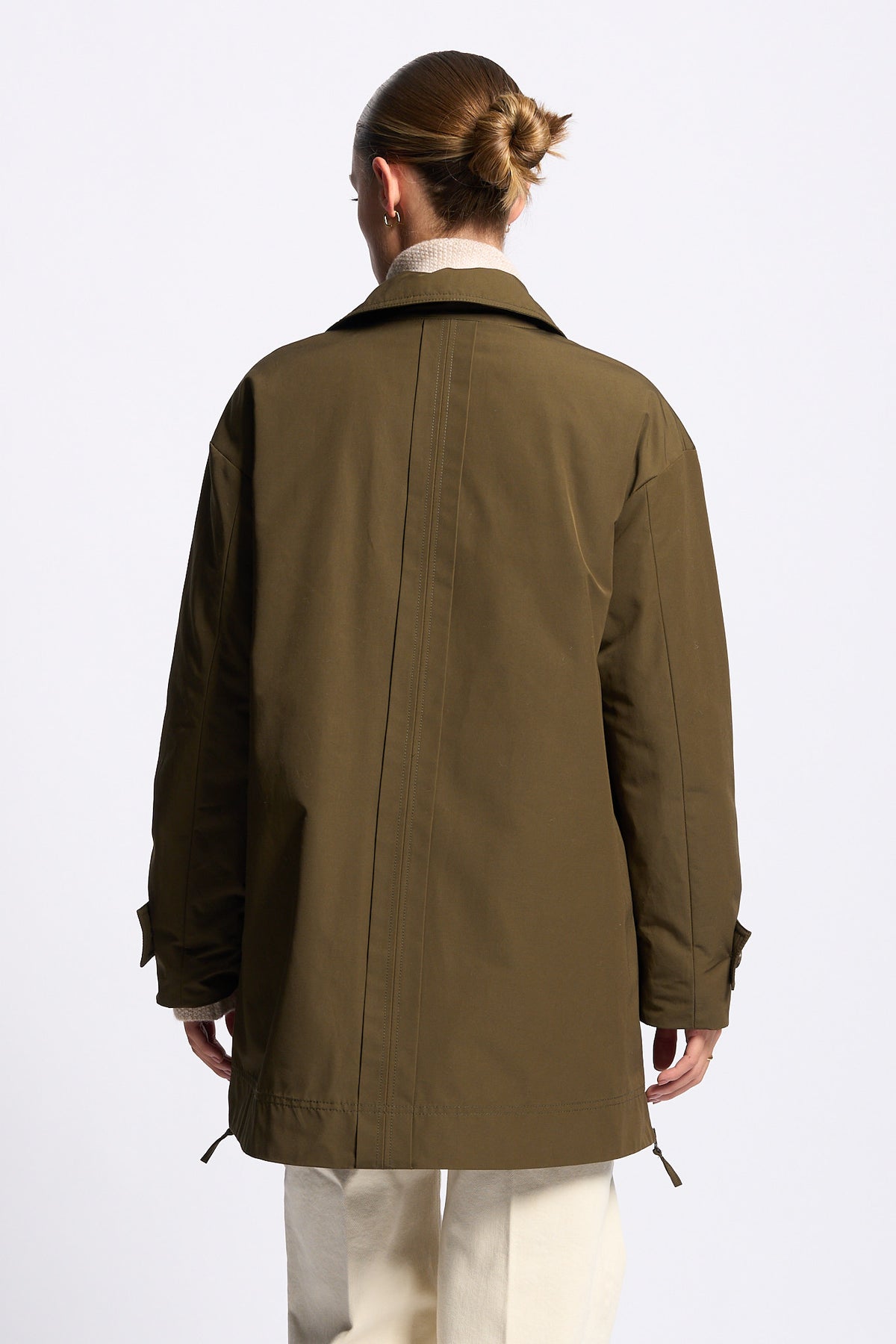 Aspesi Trench Corto SCARLETT Donna verde militare-6