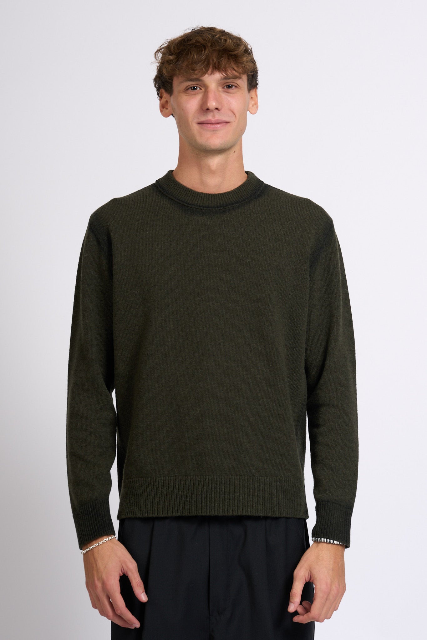 Atomofactory Girocollo Arografo Verde militare Uomo-3