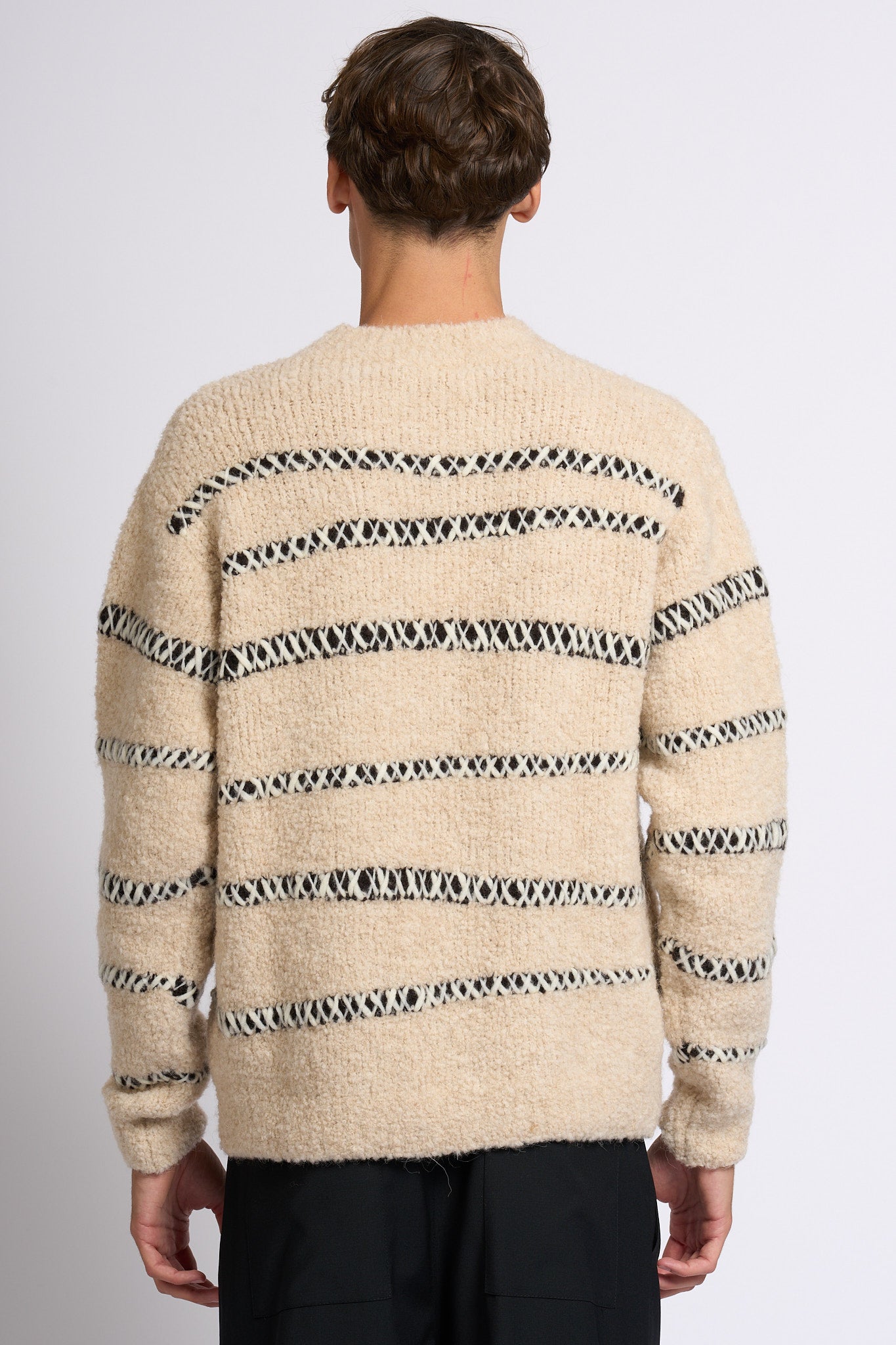 Atomofactory Girocollo Boucle' Beige Uomo-4