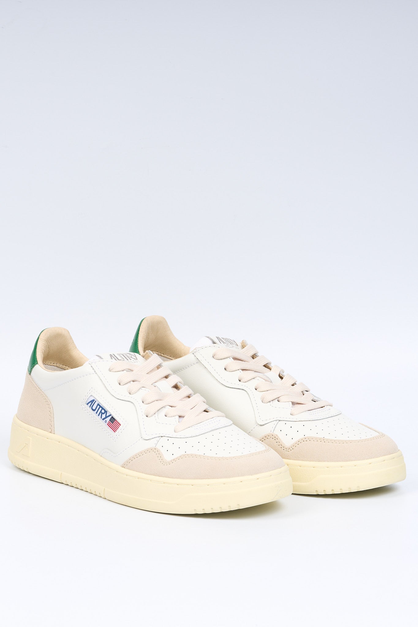 Autry Sneaker MEDALIST AULM LS33 Suede Bianco/Verde Uomo-3