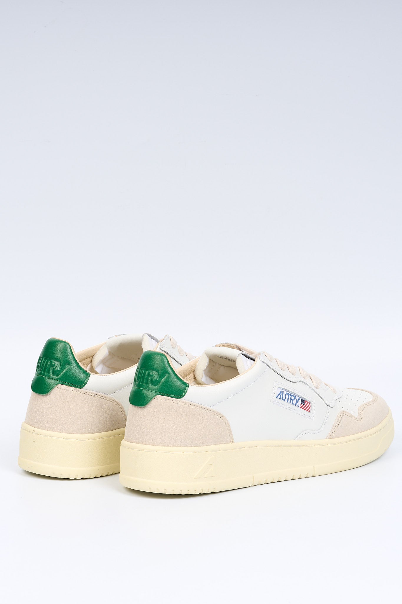 Autry Sneaker MEDALIST AULM LS33 Suede Bianco/Verde Uomo-4