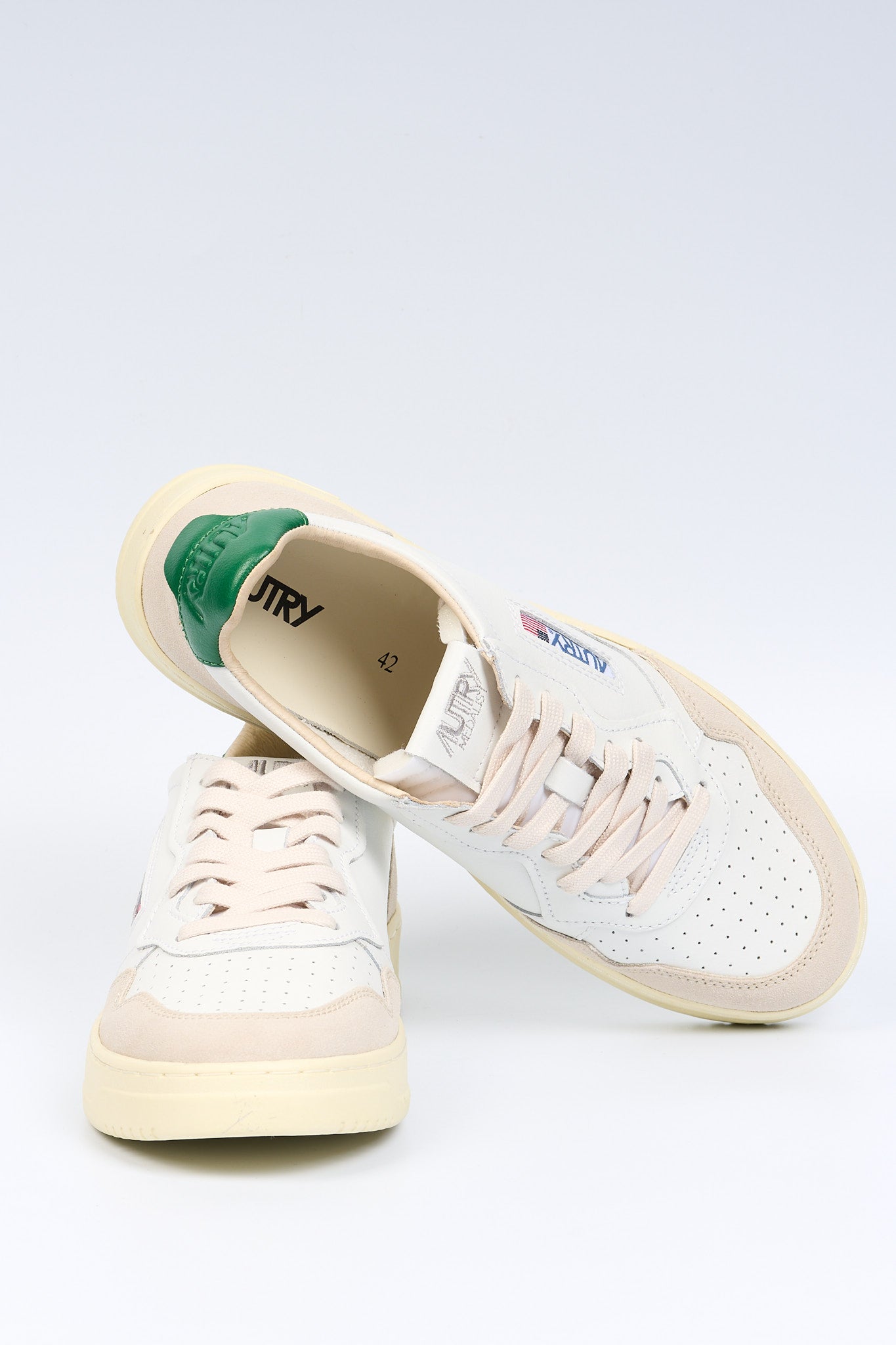 Autry Sneaker MEDALIST AULM LS33 Suede Bianco/Verde Uomo-5