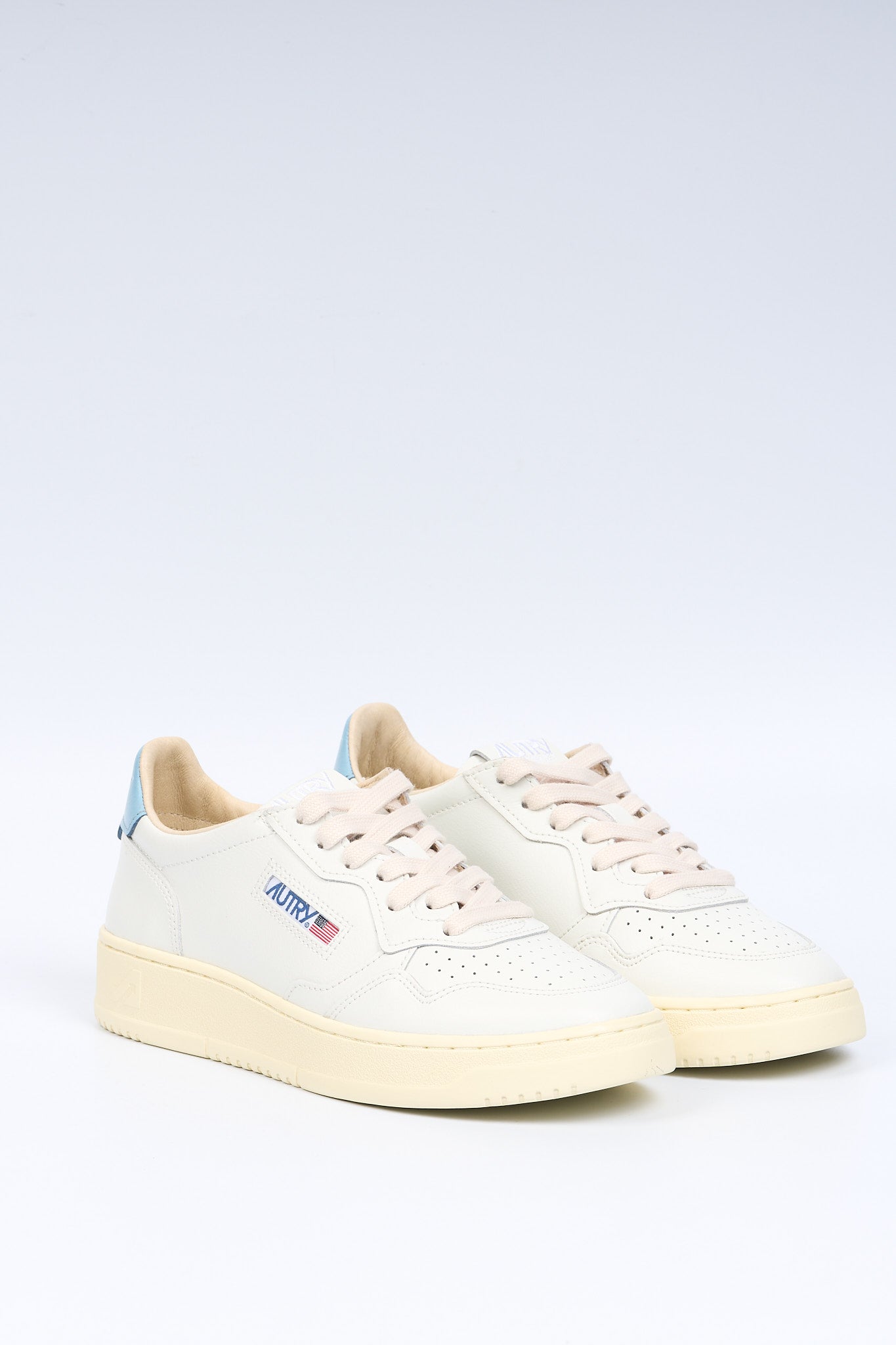 Autry Sneaker MEDALIST AULW TB01 Pelle Bianco/Azzurro Donna-3