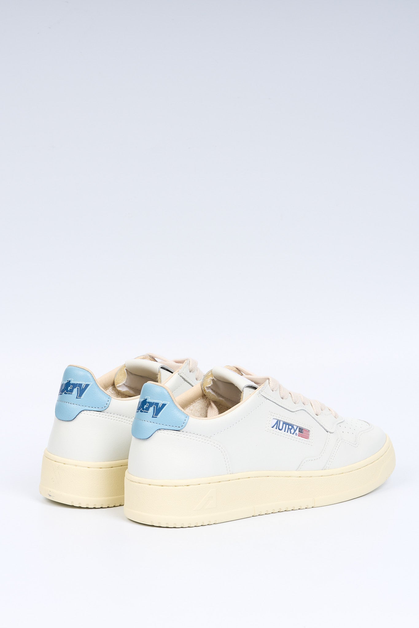 Autry Sneaker MEDALIST AULW TB01 Pelle Bianco/Azzurro Donna-4