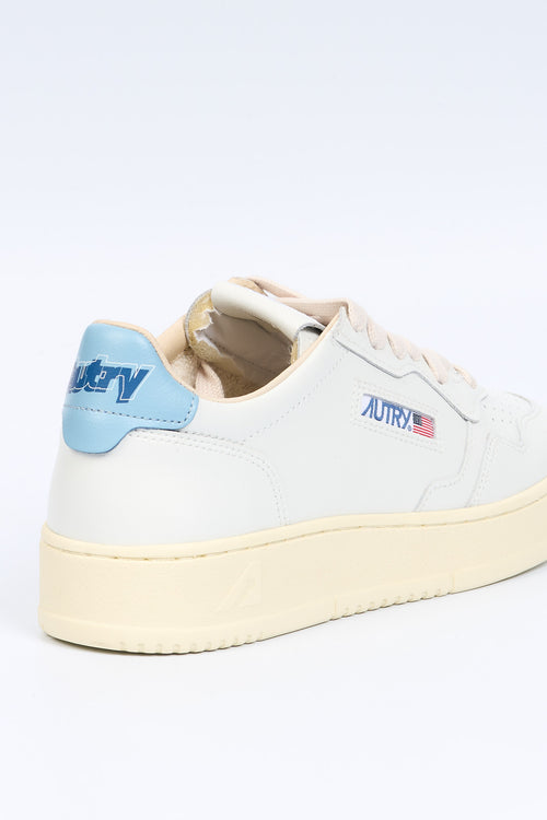 Autry Sneaker MEDALIST AULW TB01 Pelle Bianco/Azzurro Donna-2