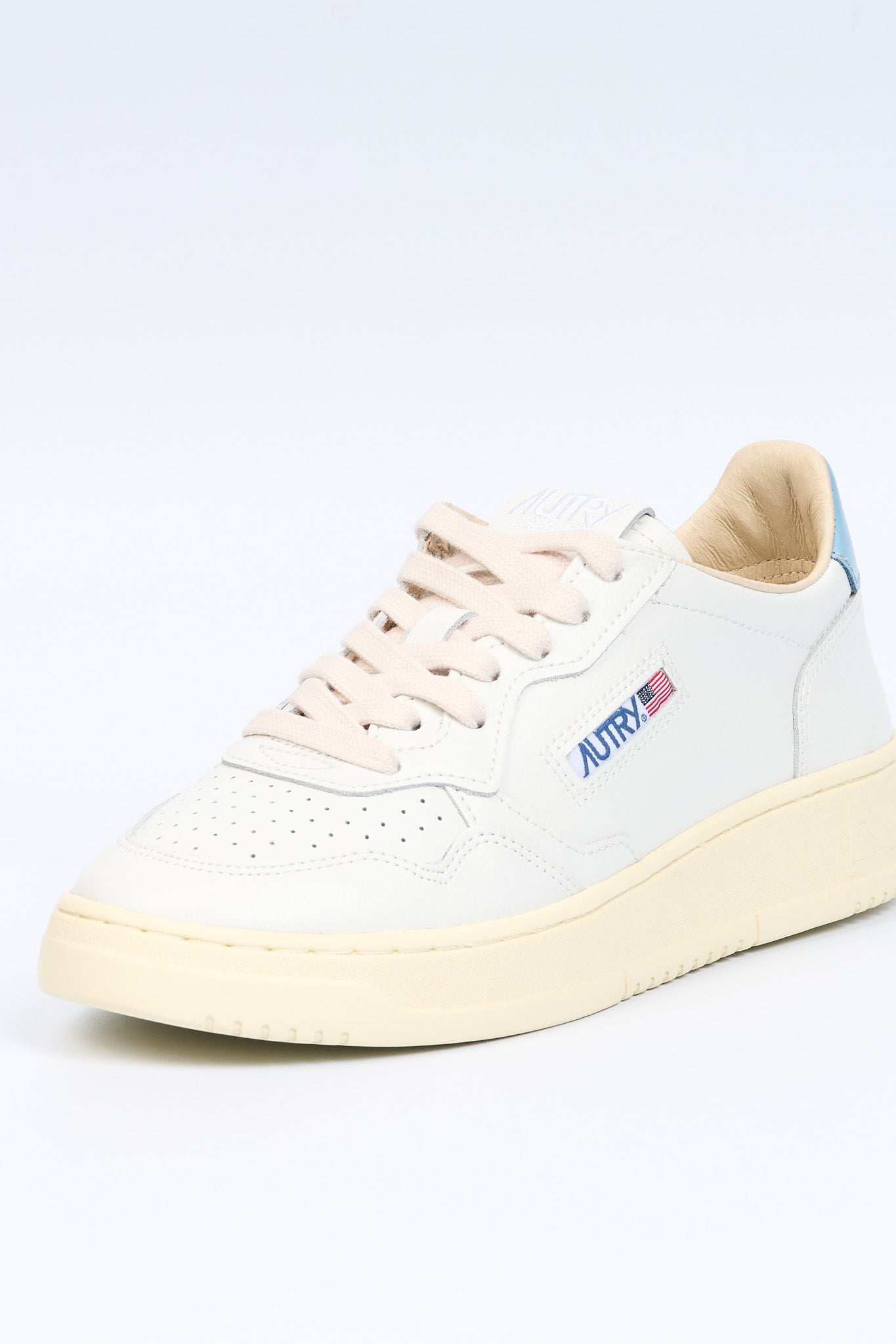 Autry Sneaker MEDALIST AULW TB01 Pelle Bianco/Azzurro Donna-5