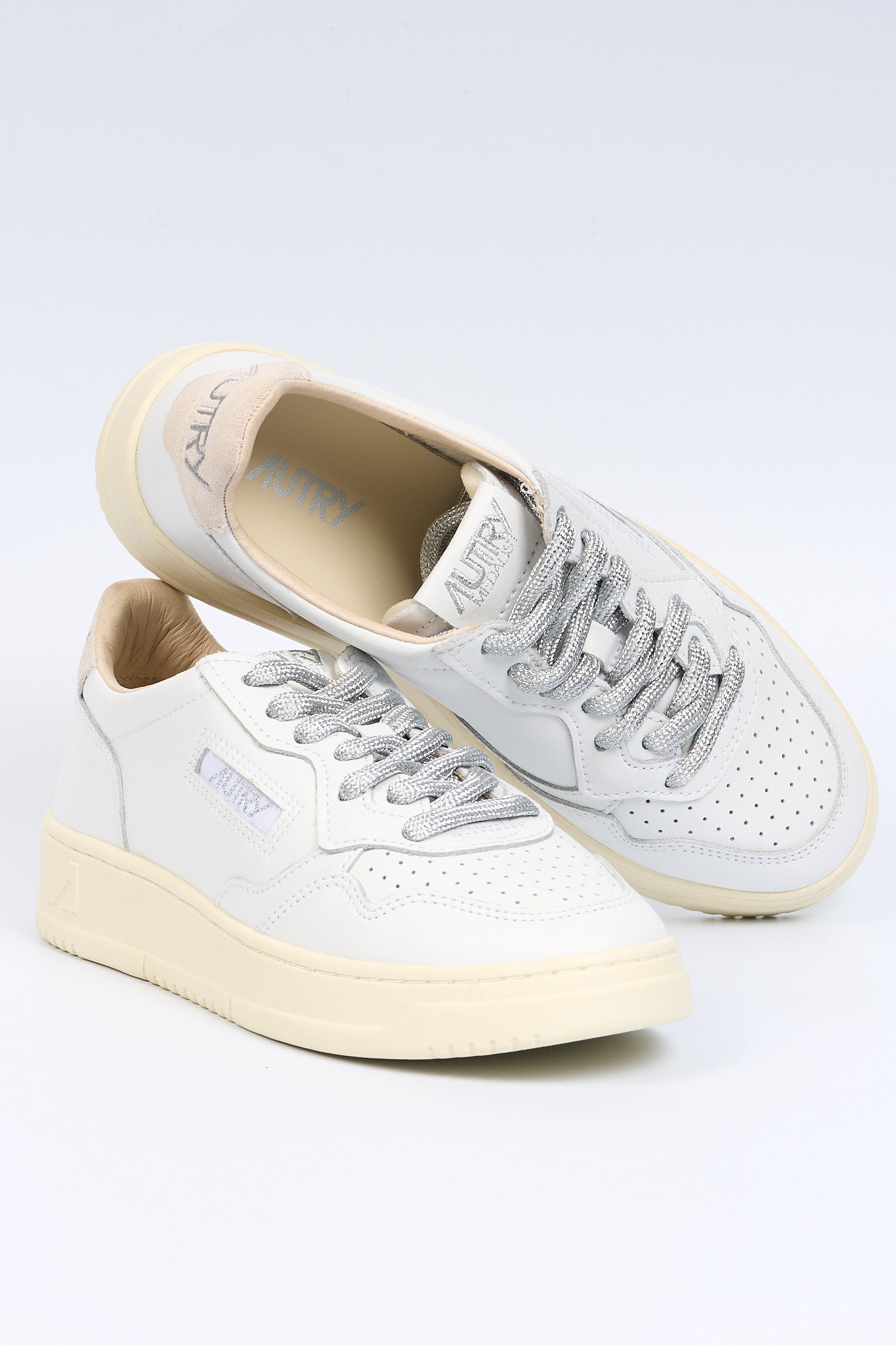 Autry Sneaker Medalist AULW SW02 Bianco/argento Donna-5