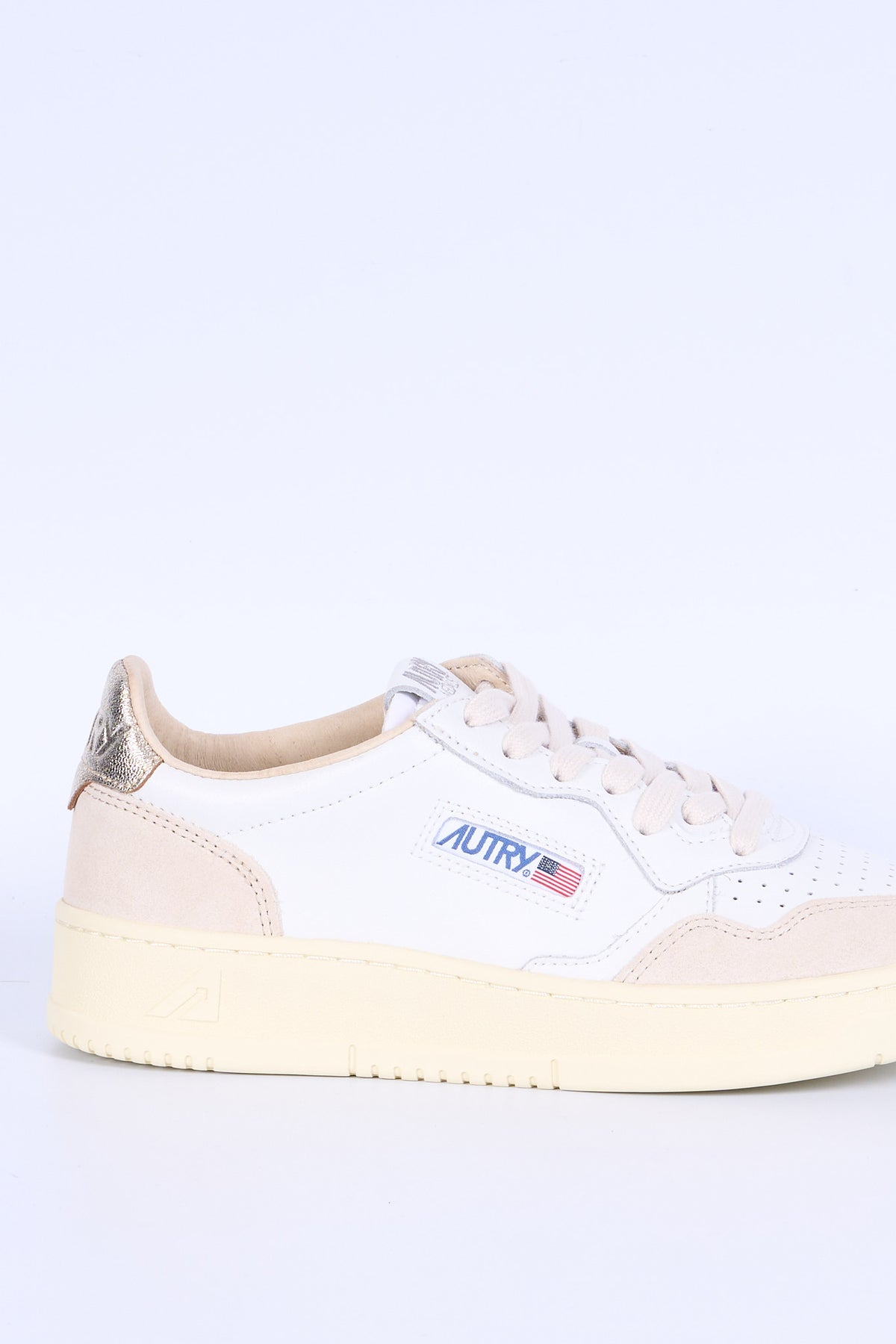 Autry Sneakers Medalist AULW LS75 Suede Bianco/Platino Donna-2