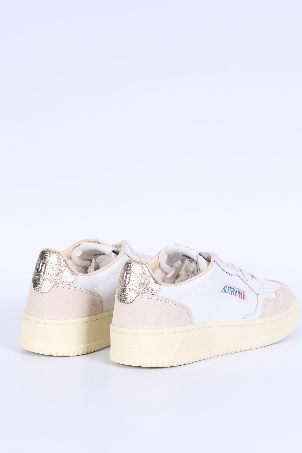 Autry Sneakers Medalist AULW LS75 Suede Bianco/Platino Donna-4