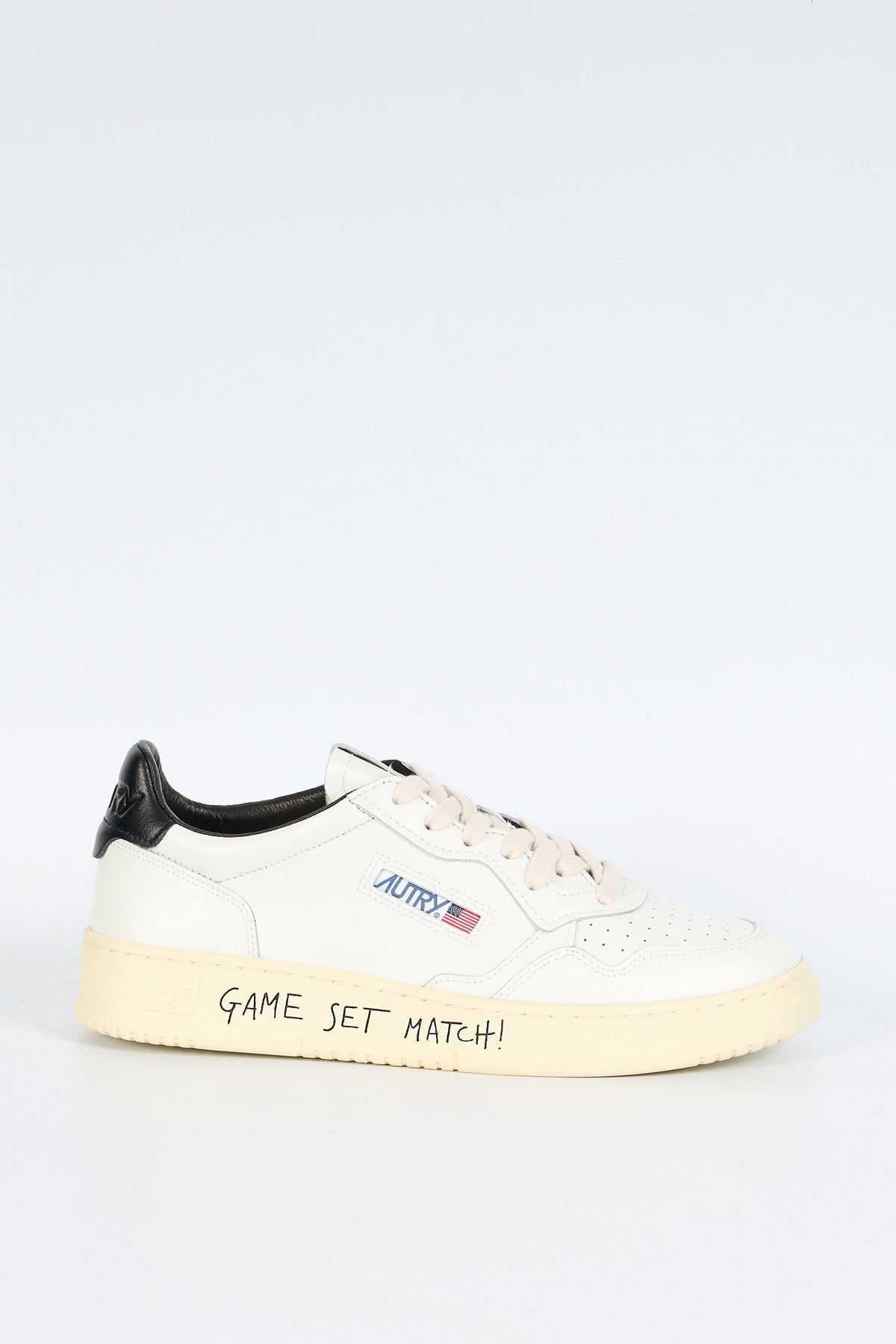 Autry Medalist sneakers with lettering, white/black, men's-1