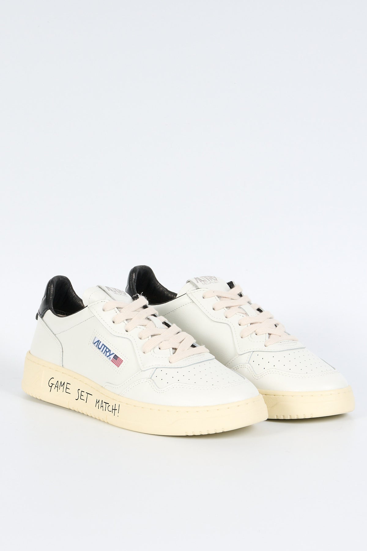Autry Medalist sneakers with lettering, white/black, men's-3