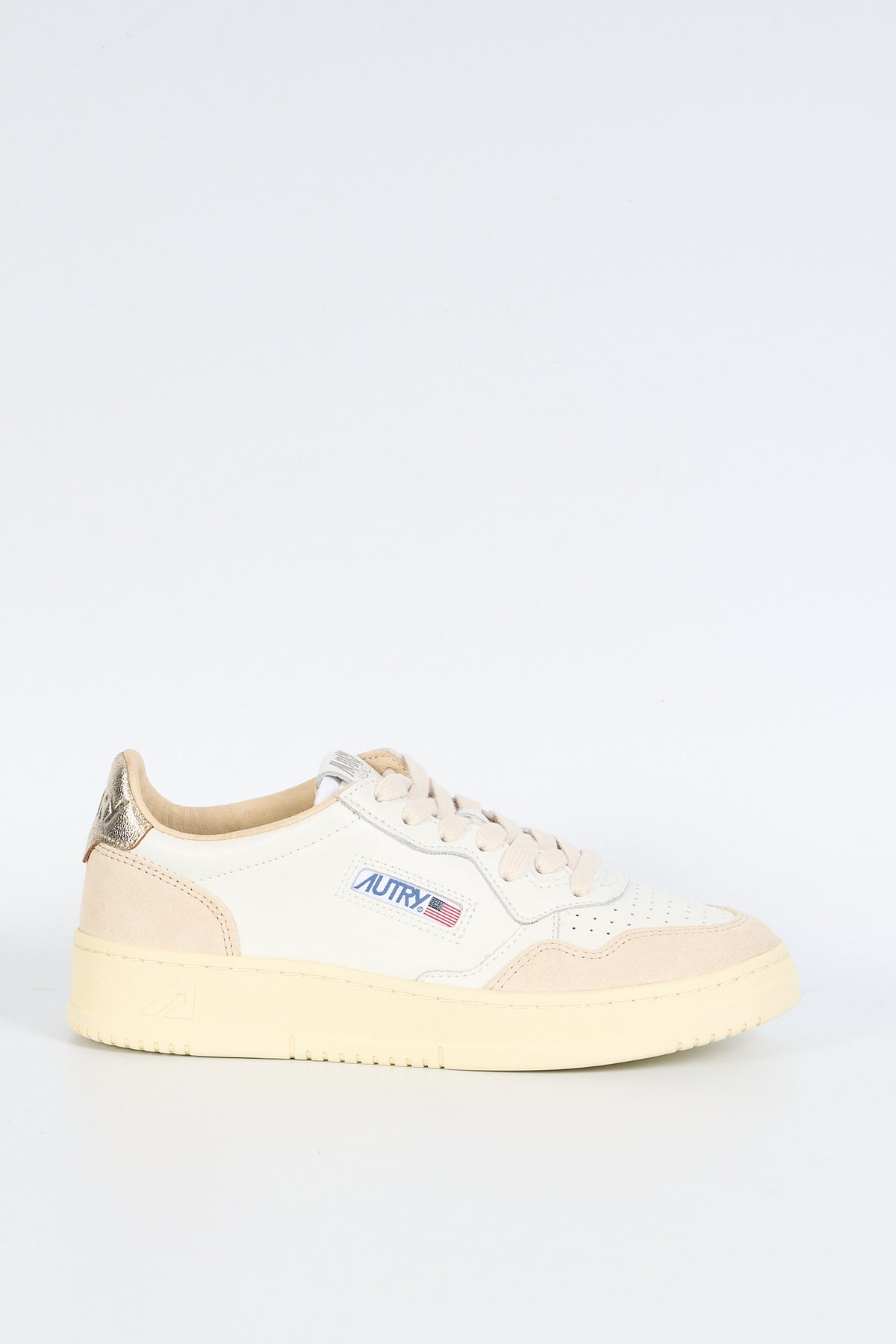Autry Medalist Suede Sneakers White/Platinum Women's-1