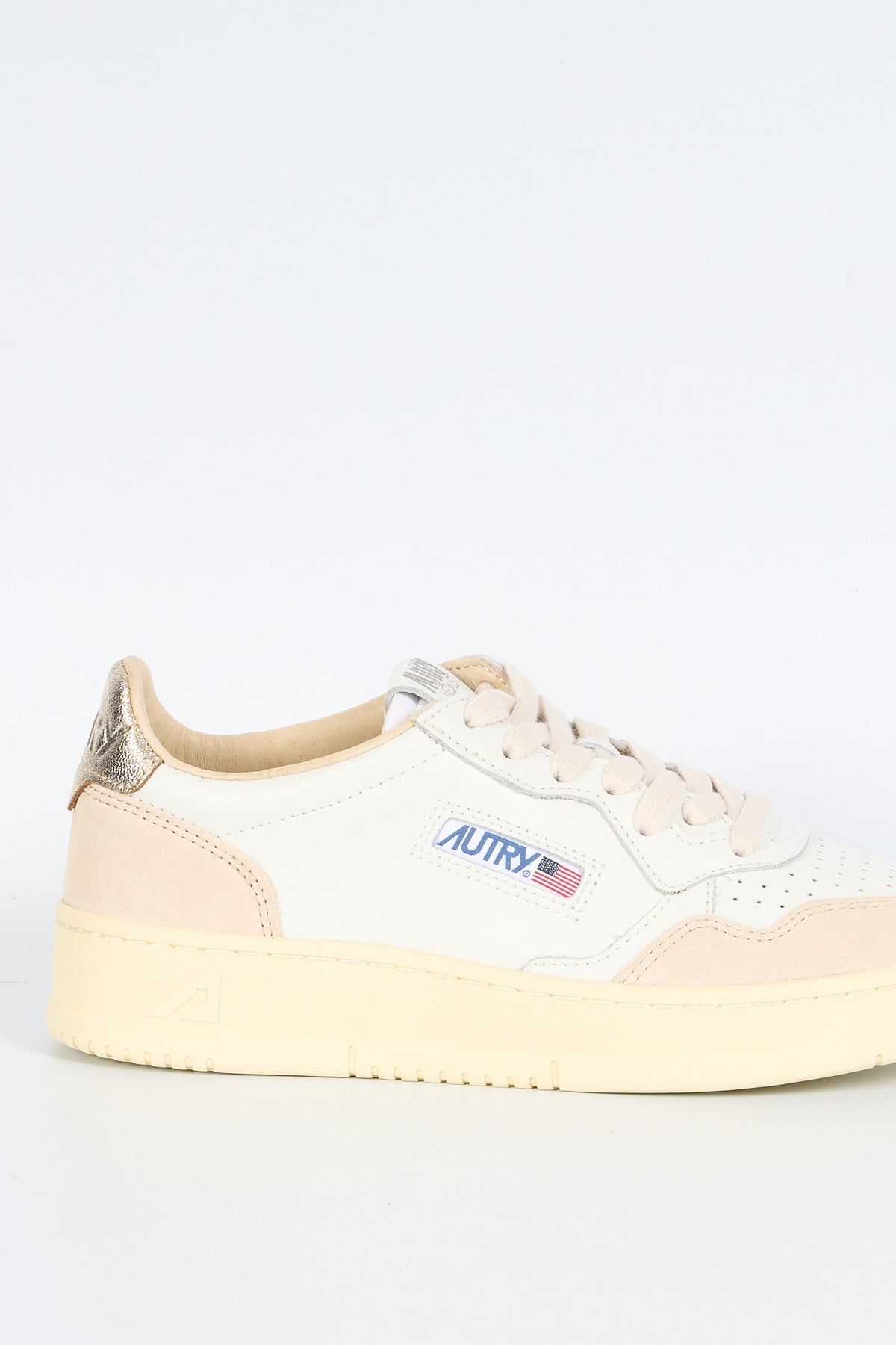 Autry Medalist Suede Sneakers White/Platinum Women's-3