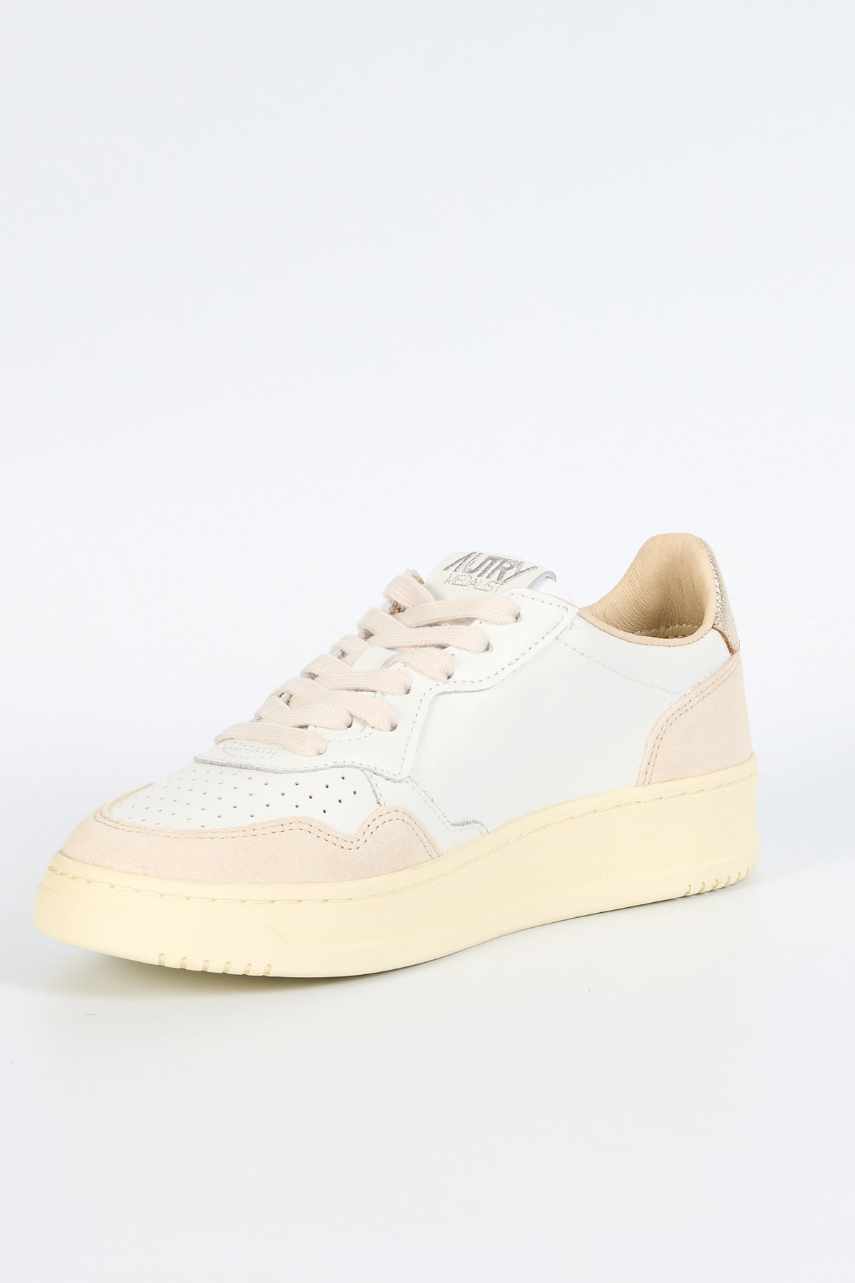 Autry Medalist Suede Sneakers White/Platinum Women's-6