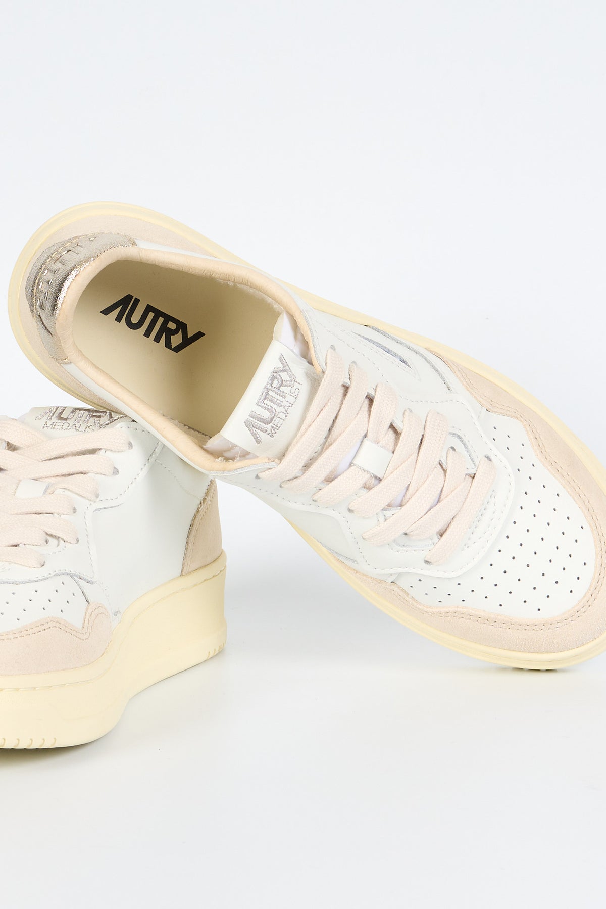 Autry Medalist Suede Sneakers White/Platinum Women's-7