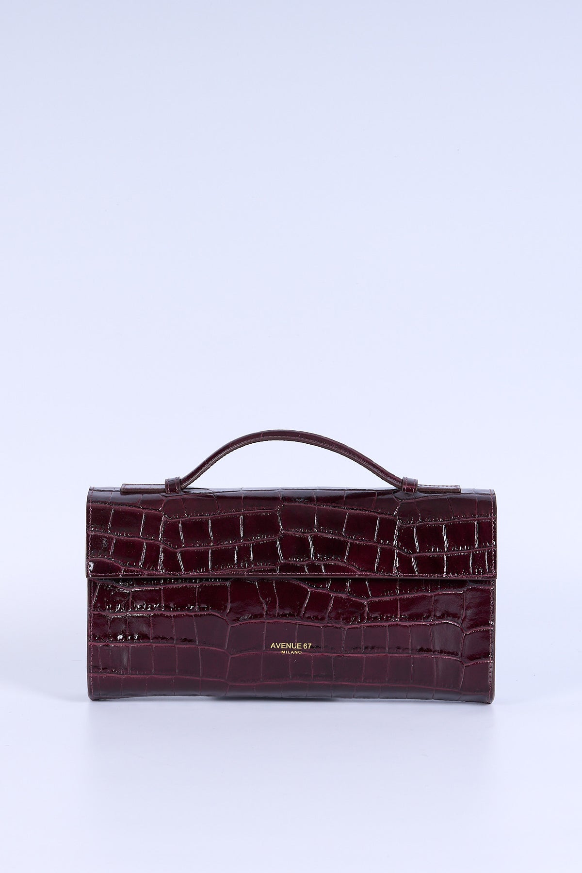 Avenue 67 Borsa Baguette Vernice Cocco Bordeaux Donna-1
