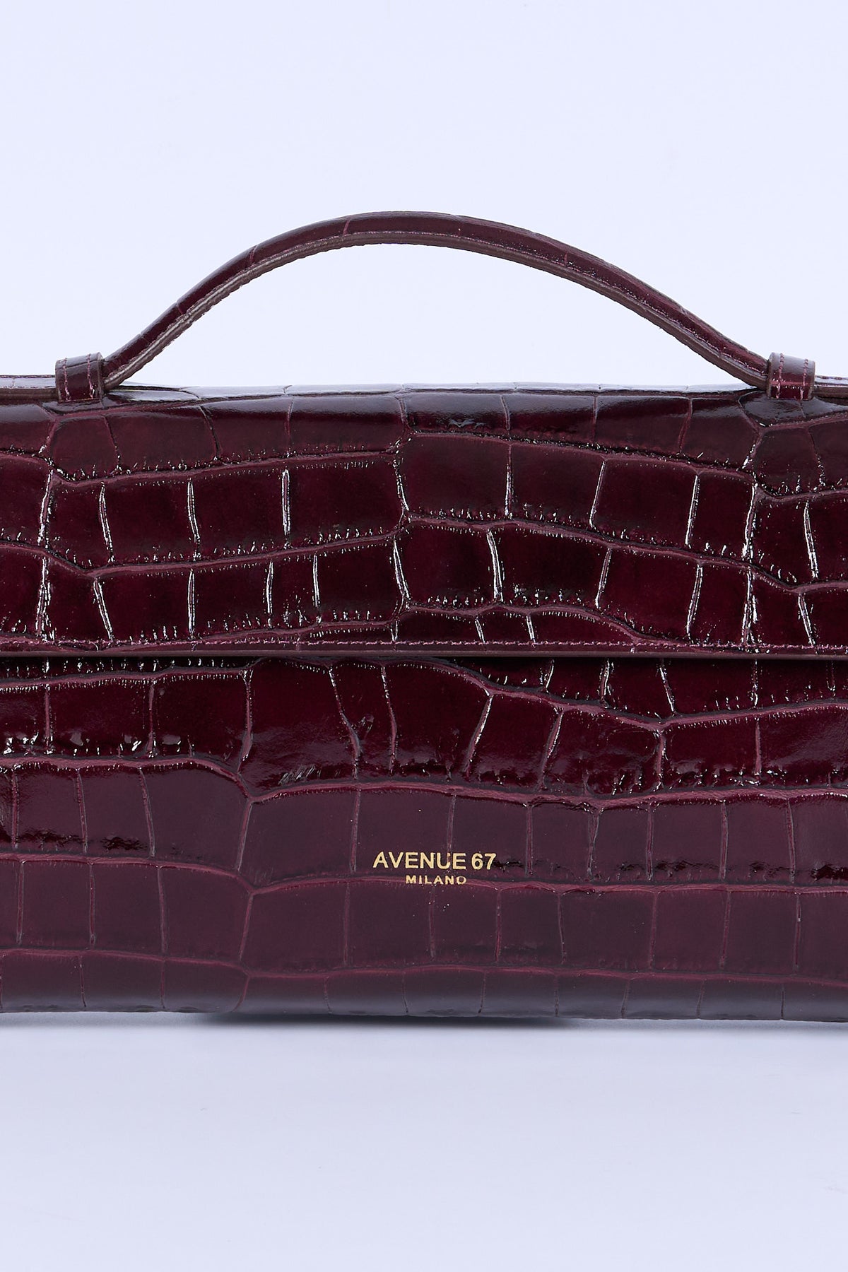 Avenue 67 Borsa Baguette Vernice Cocco Bordeaux Donna-2