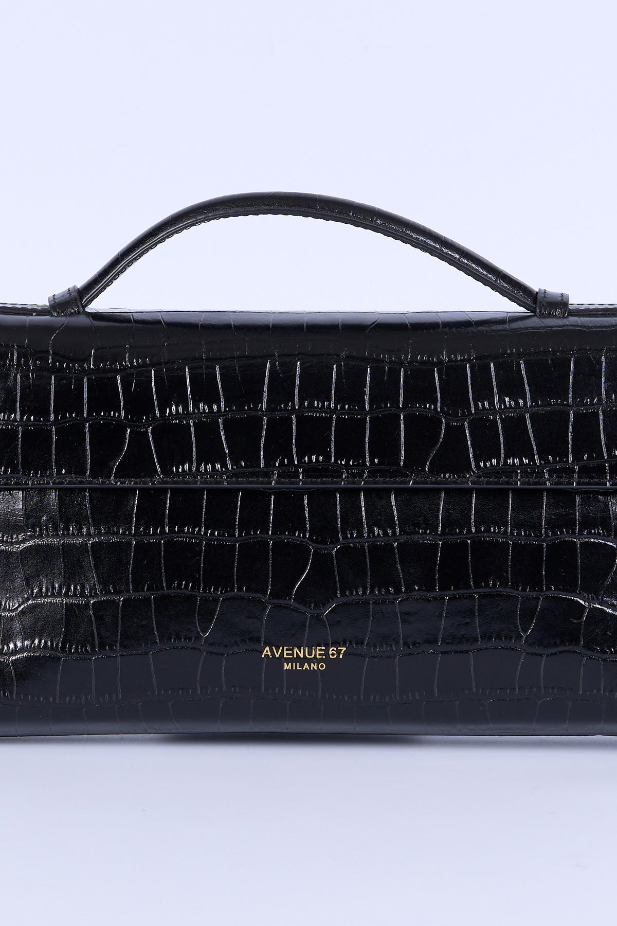 Avenue 67 Borsa Baguette Vernice Cocco Nero Donna-2