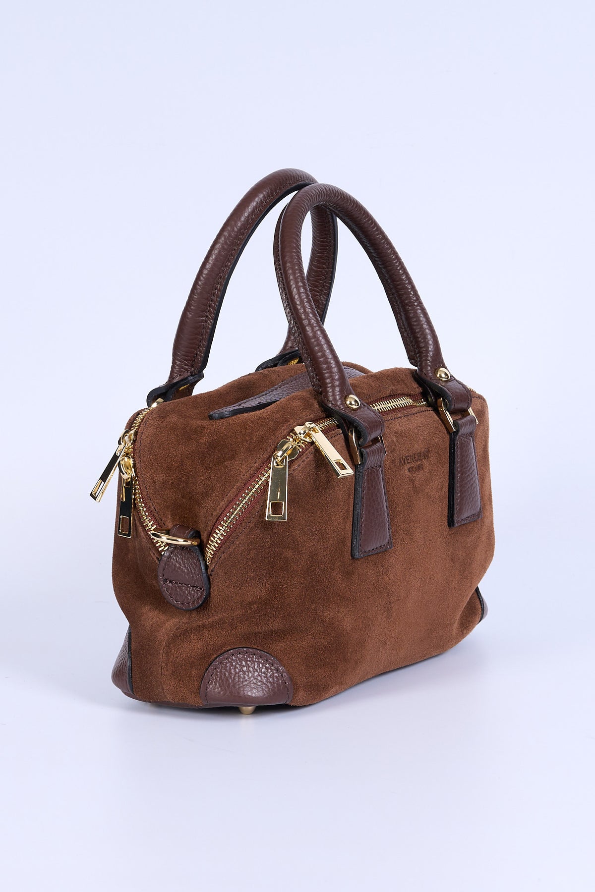 Avenue 67 Borsa Bauletto Piccola Suede Marrone Donna-3