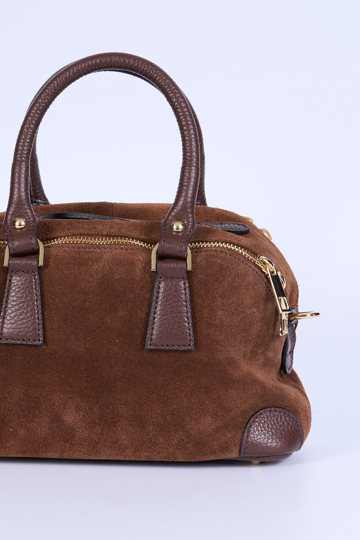 Avenue 67 Borsa Bauletto Piccola Suede Marrone Donna-4