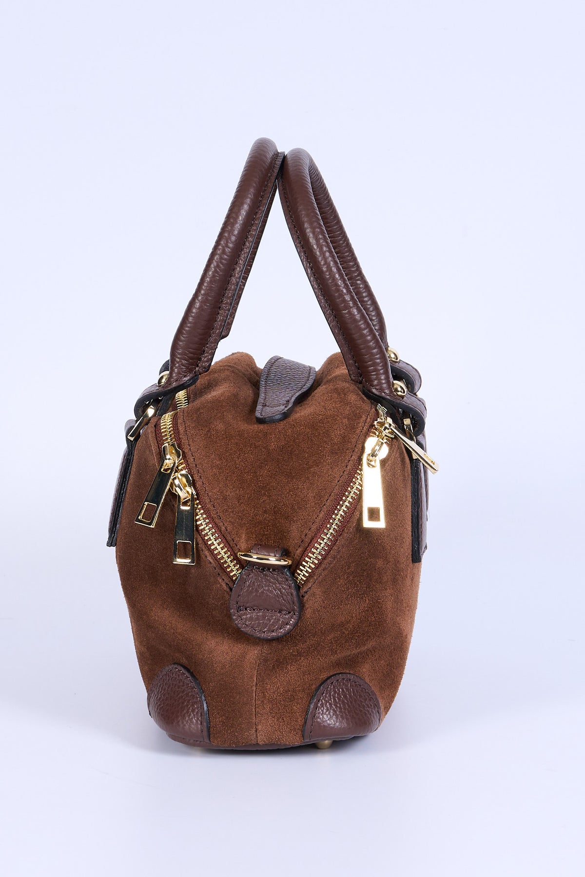 Avenue 67 Borsa Bauletto Piccola Suede Marrone Donna-5
