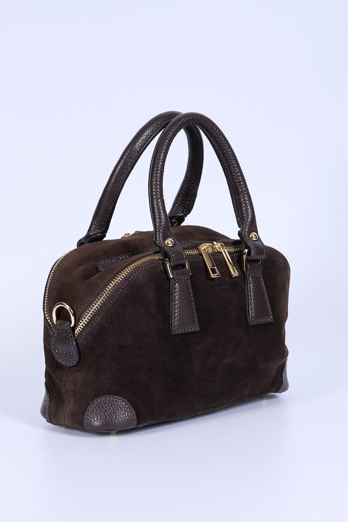 Avenue 67 Borsa Bauletto Piccola Suede Testa di moro Donna-3
