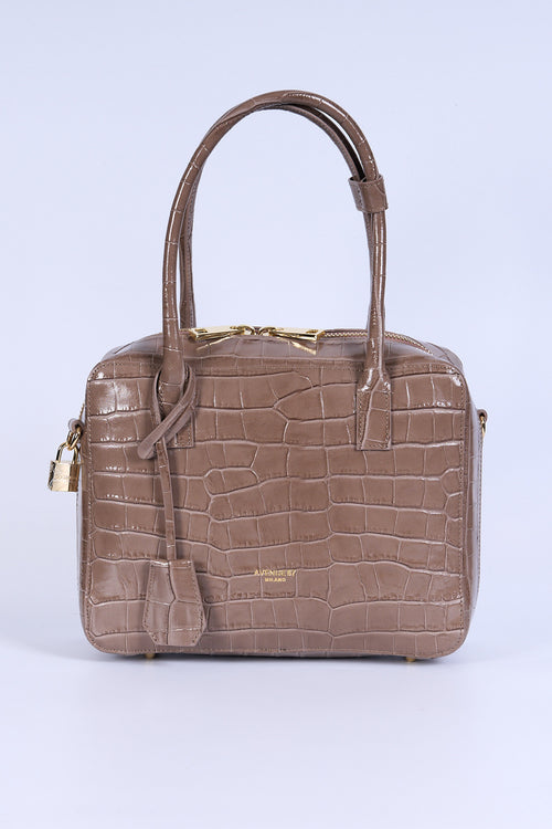 Avenue 67 Borsa Vernice Cocco Tortora Donna