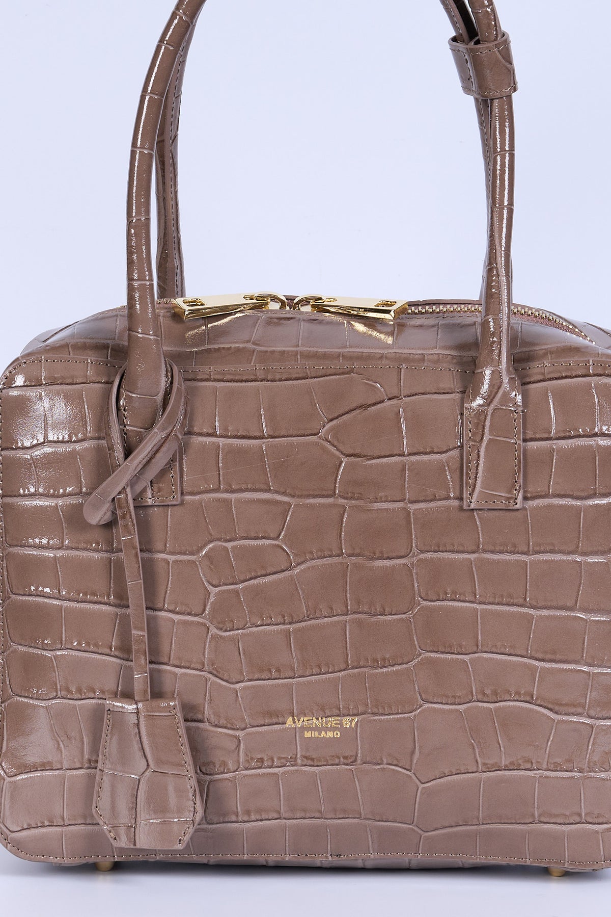 Avenue 67 Borsa Vernice Cocco Tortora Donna-2