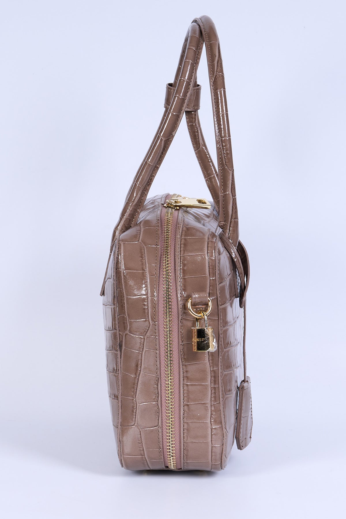 Avenue 67 Borsa Vernice Cocco Tortora Donna-4