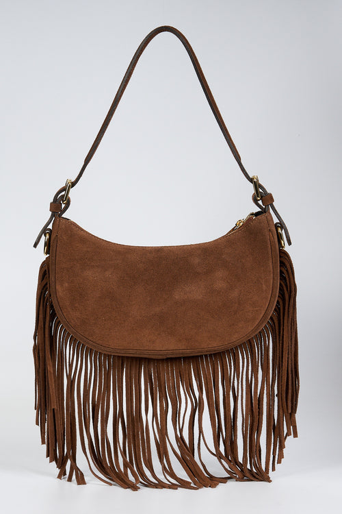 Avenue 67 Borsa FEDRA Frange Marrone Donna