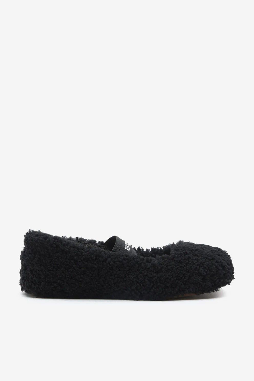 Moon Boot Ballerina Shearling Nero da donna con elastico-5