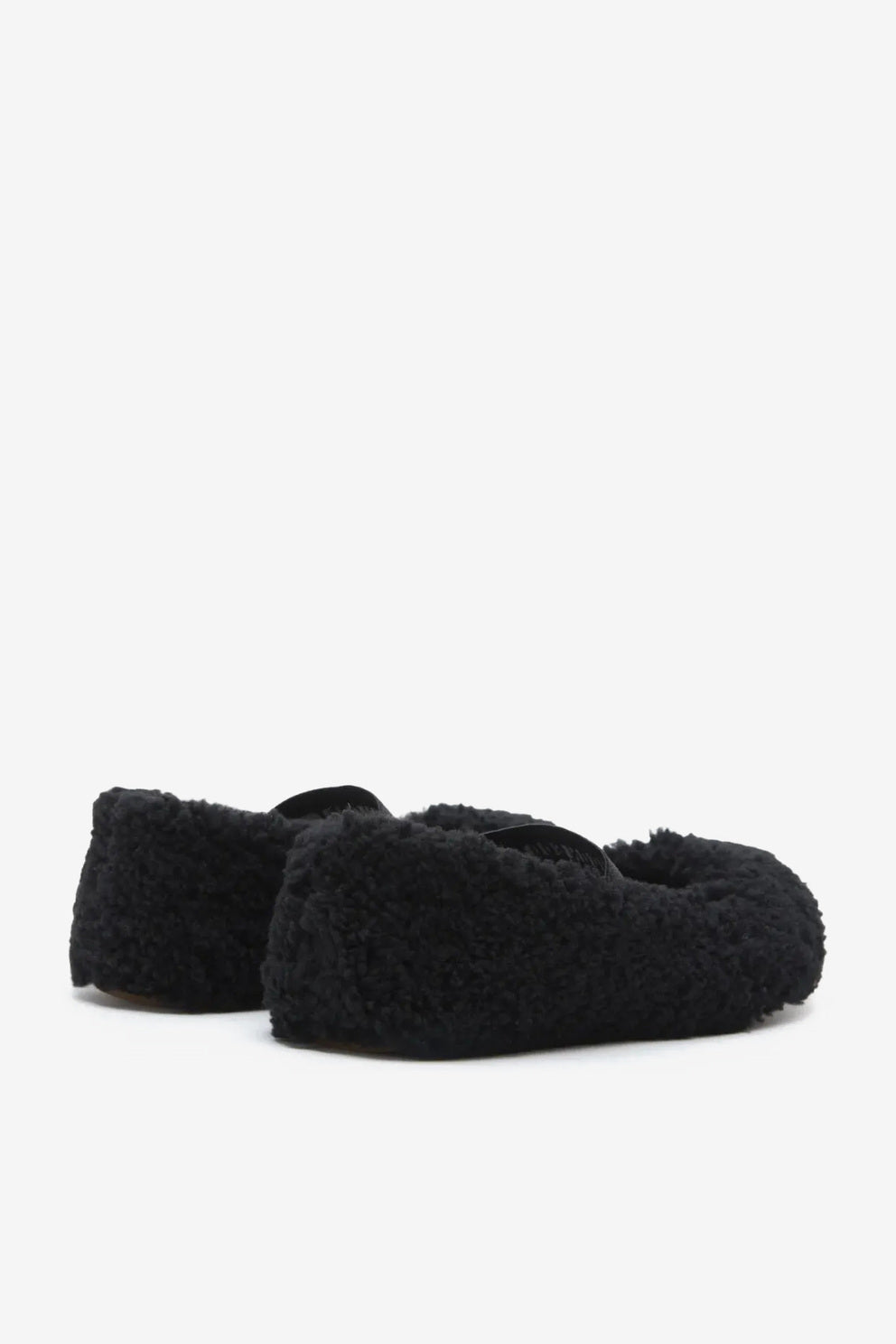 Moon Boot Ballerina Shearling Nero da donna con elastico-2