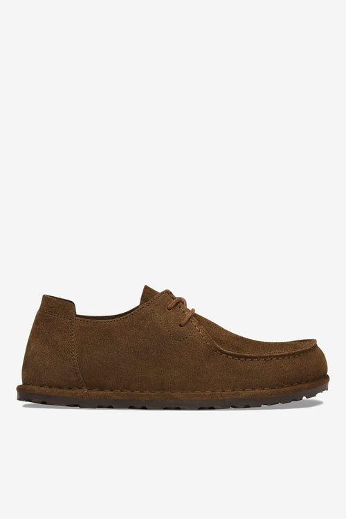 Birkenstock Polacco Utti Lace Uomo Caffe' in pelle scamosciata