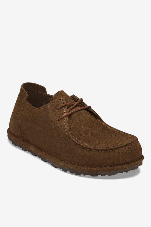 Birkenstock Polacco Utti Lace Uomo Caffe' in pelle scamosciata-2