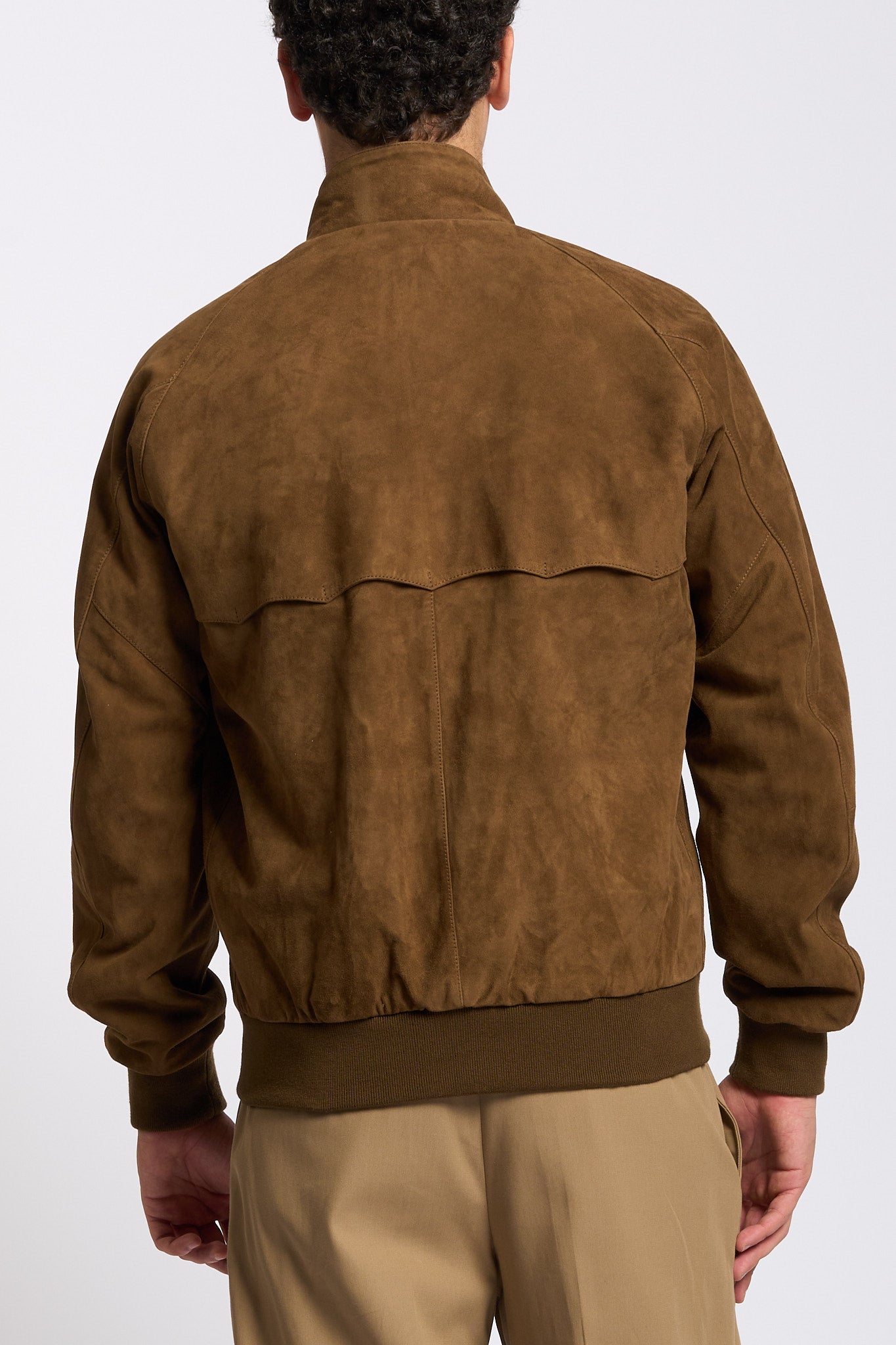 Baracuta Giacca Harrington G9 Camoscio Tabacco Uomo-4