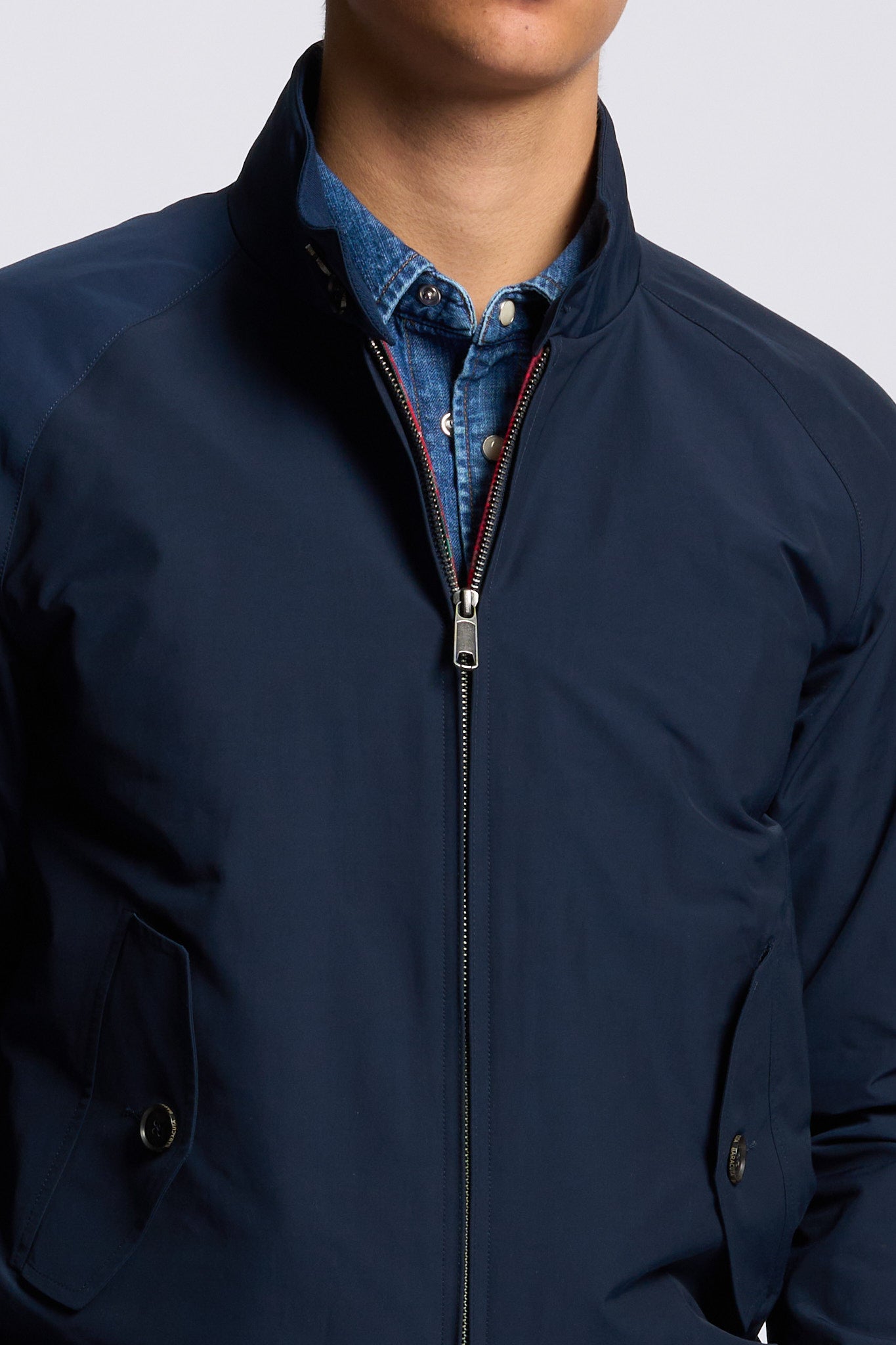 Baracuta Giacca Harrington G9 Cotone Blu Uomo-5