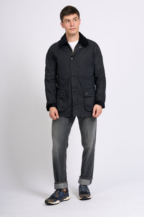 Barbour ASHBY WAX Blu Uomo giacca in cotone cerato-2