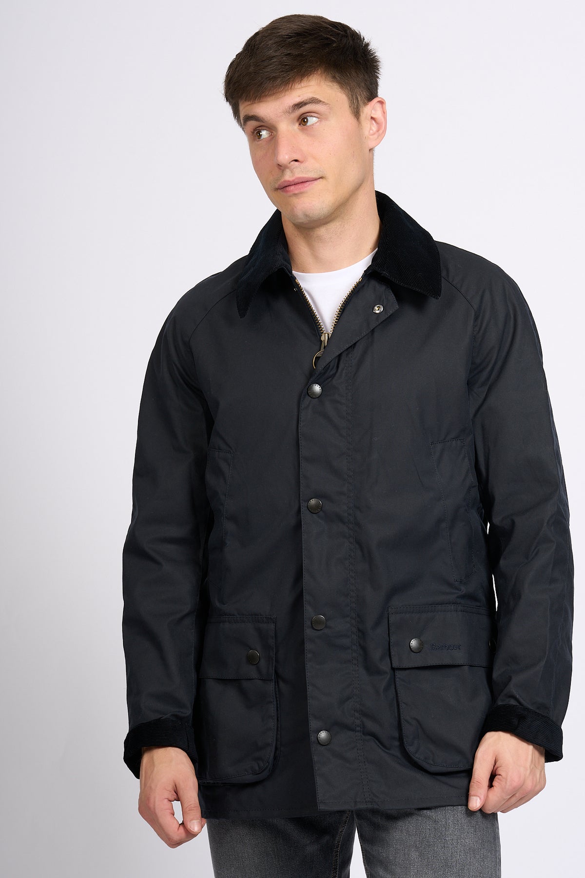 Barbour ASHBY WAX Blu Uomo giacca in cotone cerato-4