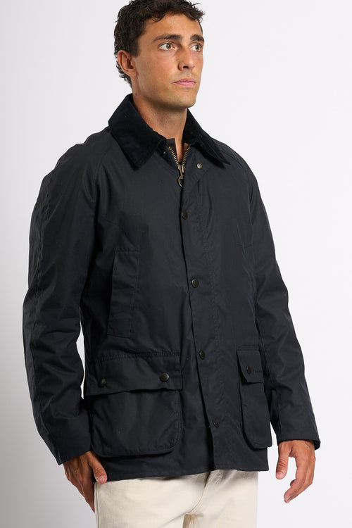 Barbour Ashby Wax Jkt Navy Uomo