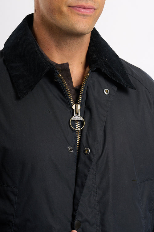 Barbour Ashby Wax Jkt Navy Uomo-2