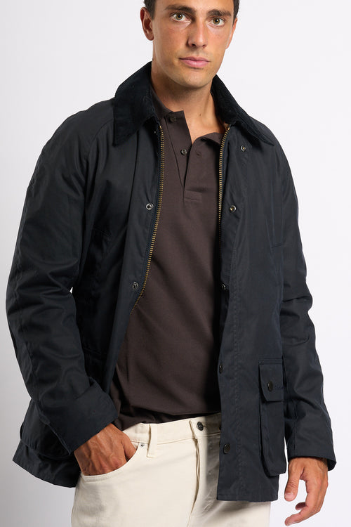 Barbour Ashby Wax Jkt Navy Uomo