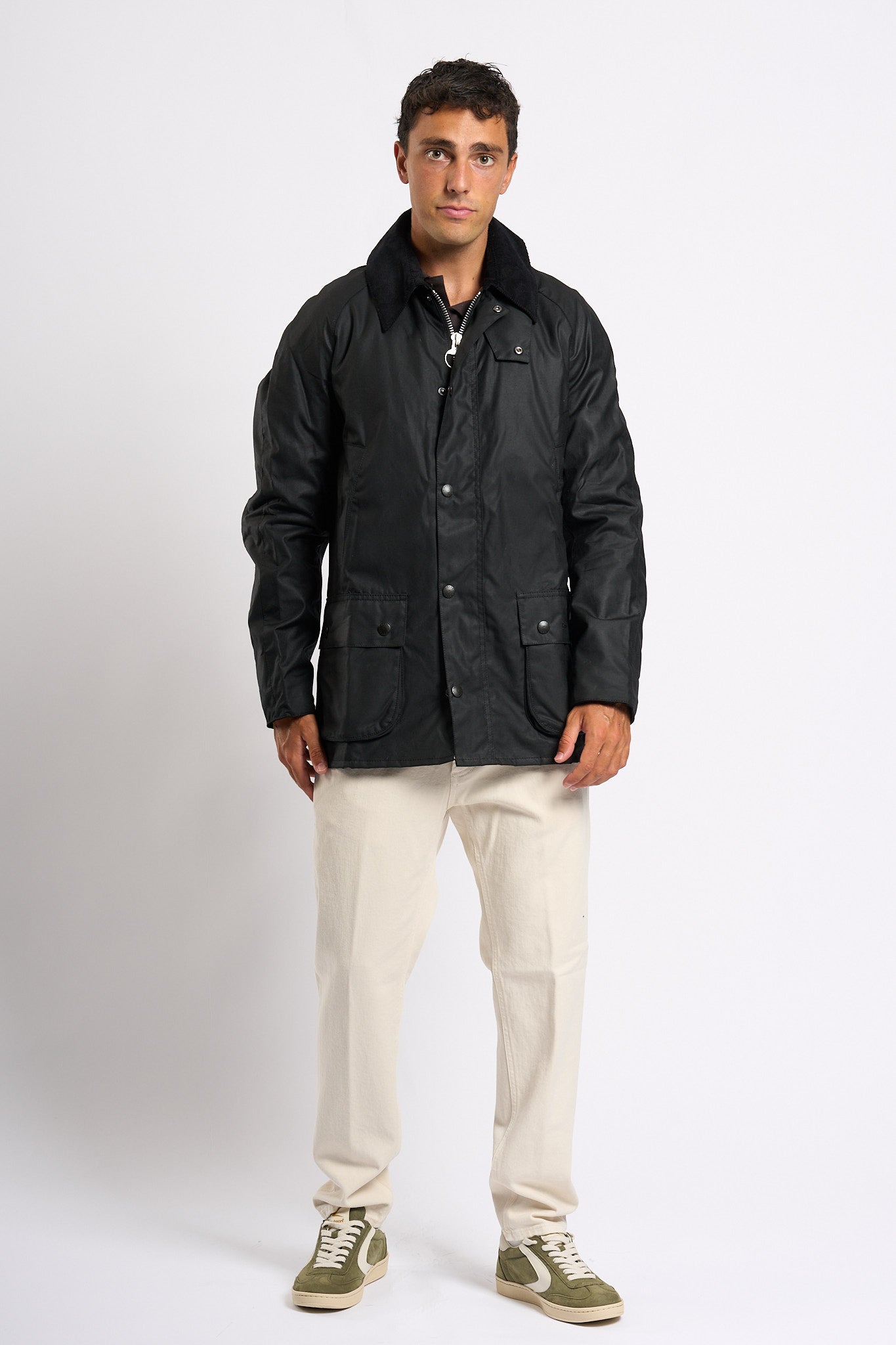 Jacket Barbour Ashby Nero M's Ashby Wax Jacket Black Classic